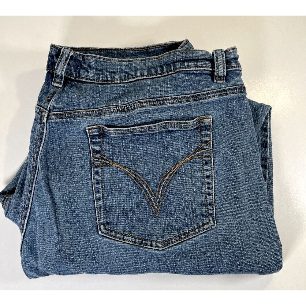 Venenzia Womens Clasic Stretch Jeans 38x28 Straight Leg Midrise